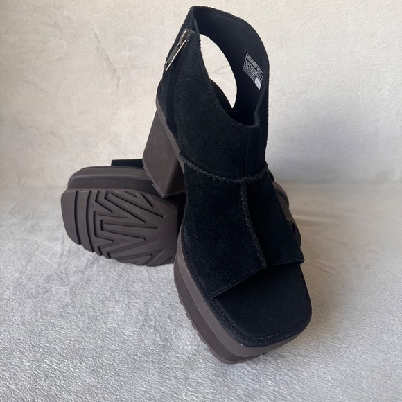UGG Women's Black New Heights 4" Platform  Sandals  Size US 9 - Picture 13 of 16
